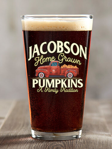 Pumpkins Clear Pint Glass - Color Printed (single)