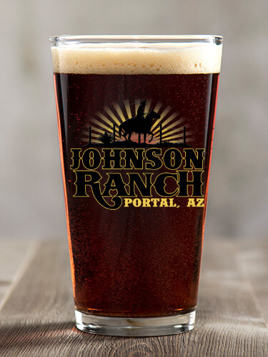Ranch Clear Pint Glass - Color Printed (single)