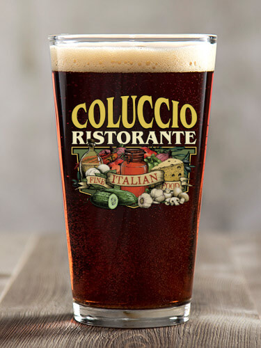 Ristorante Clear Pint Glass - Color Printed (single)