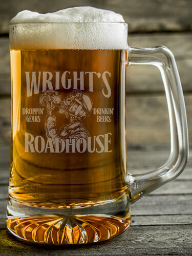 Roadhouse Clear Beer Mug - Engraved