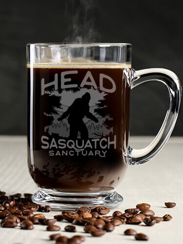 Sasquatch Sanctuary Clear Coffee Mug - Engraved (single)