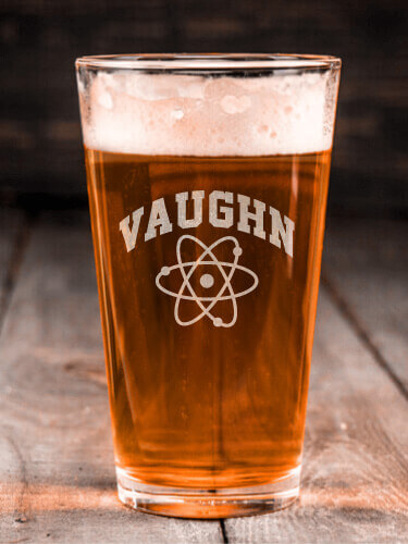 Science Clear Pint Glass - Engraved (single)