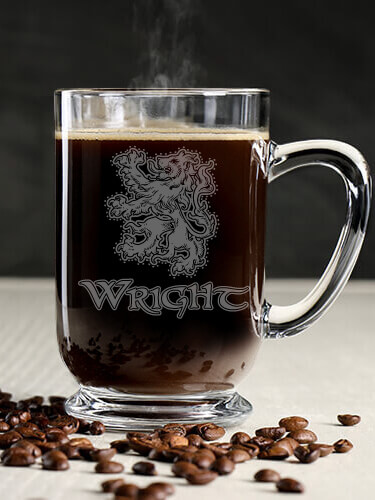 Scottish Lion Clear Coffee Mug - Engraved (single)