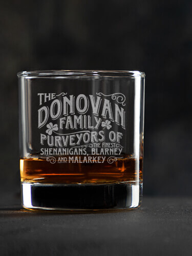 Shenanigans Family Clear Rocks Glass - Engraved (single)