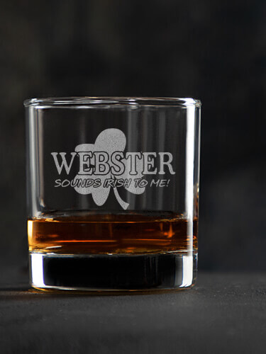 Sounds Irish to Me Clear Rocks Glass - Engraved (single)