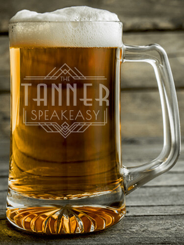 Speakeasy Clear Beer Mug - Engraved