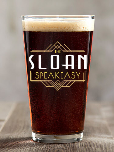 Speakeasy Clear Pint Glass - Color Printed (single)