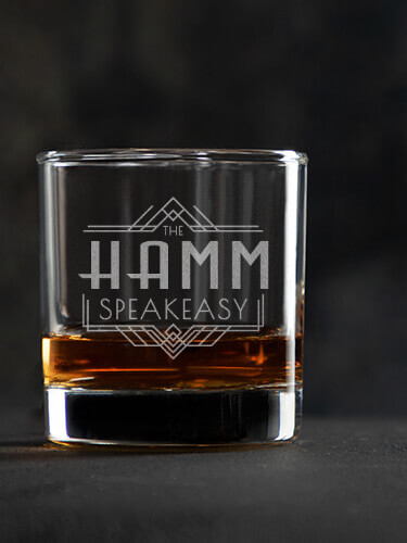 Speakeasy Clear Rocks Glass - Engraved (single)