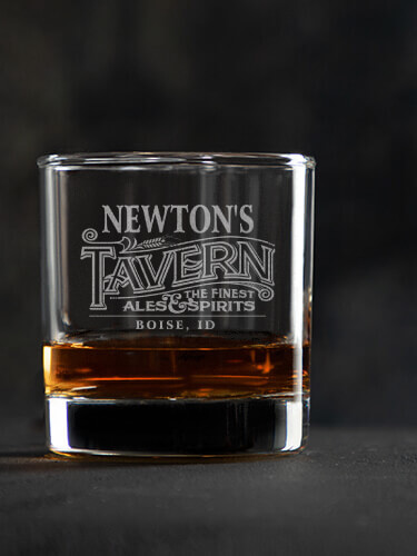 Tavern Clear Rocks Glass - Engraved (single)