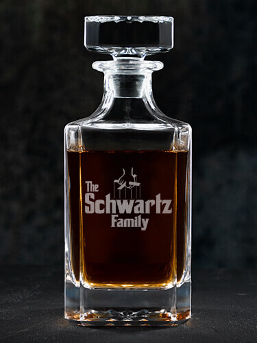The Family Clear Whiskey Decanter - Engraved