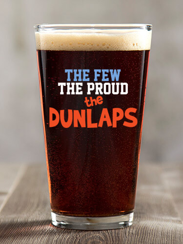 The Few The Proud Clear Pint Glass - Color Printed (single)