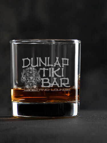 Tiki Bar Clear Rocks Glass - Engraved (single)