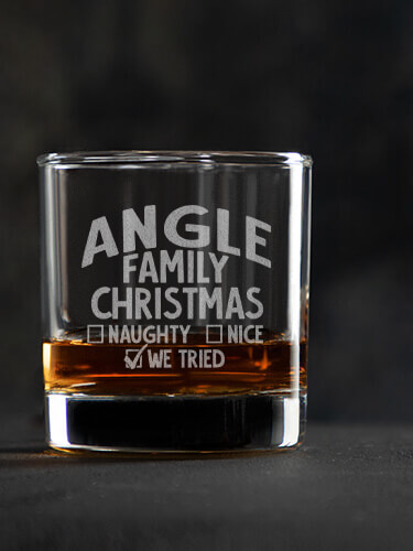 We Tried Clear Rocks Glass - Engraved (single)