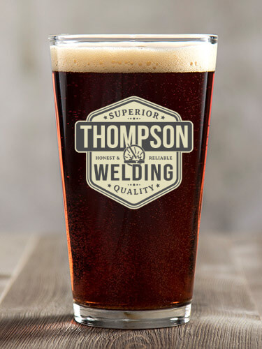 Welding Clear Pint Glass - Color Printed (single)