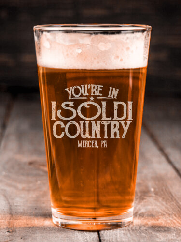 Your Country Clear Pint Glass - Engraved (single)