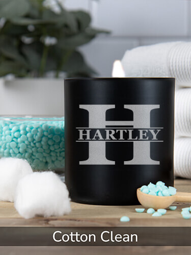 Cotton Clean/Natural Family Monogram Personalized scented-candle 