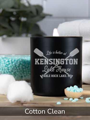 Cotton Clean/Natural Lake House Personalized scented-candle 