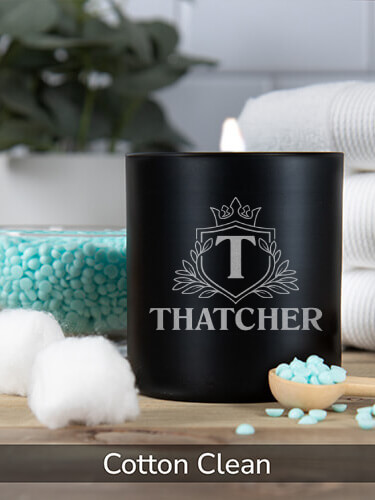 Cotton Clean/Natural Regal Monogram Personalized scented-candle 