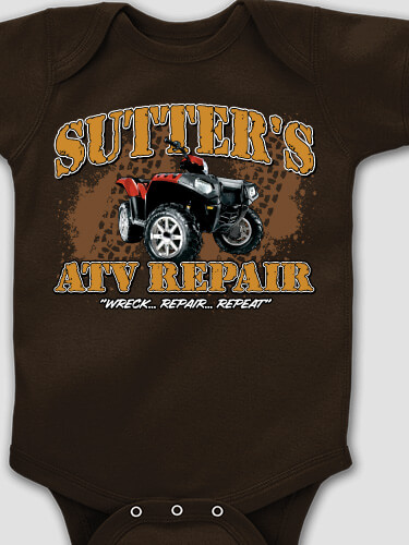 ATV Repair Dark Chocolate Baby Bodysuit