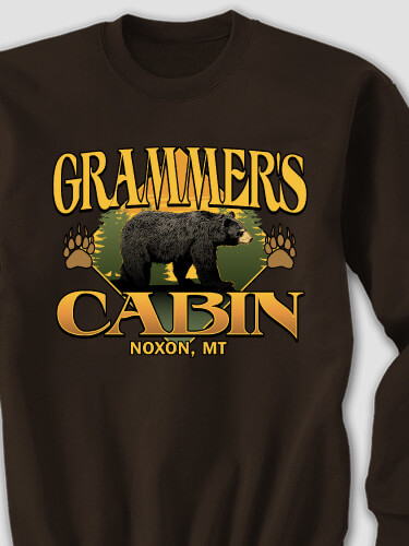 Bear Cabin Dark Chocolate Adult Sweatshirt