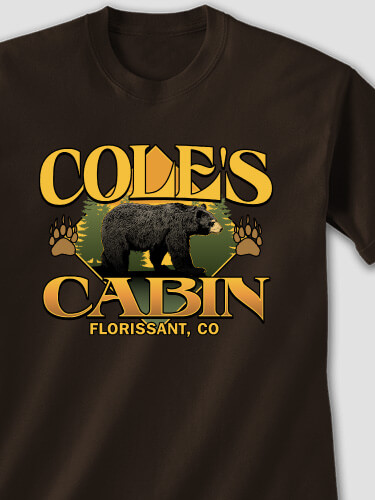Bear Cabin Dark Chocolate Adult T-Shirt