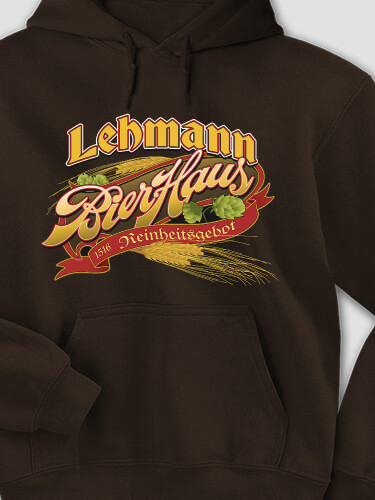 Bierhaus Dark Chocolate Adult Hooded Sweatshirt