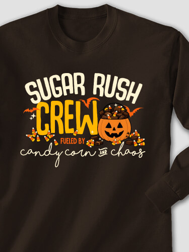 Candy Corn And Chaos Dark Chocolate Adult Long Sleeve