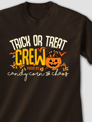 Candy Corn And Chaos Dark Chocolate Adult T-Shirt
