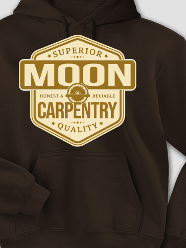 Carpentry Dark Chocolate Adult Hooded Sweatshirt