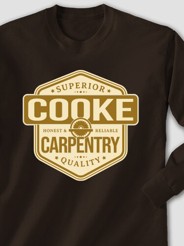 Carpentry Dark Chocolate Adult Long Sleeve