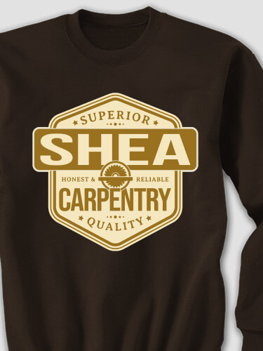 Carpentry Dark Chocolate Adult Sweatshirt