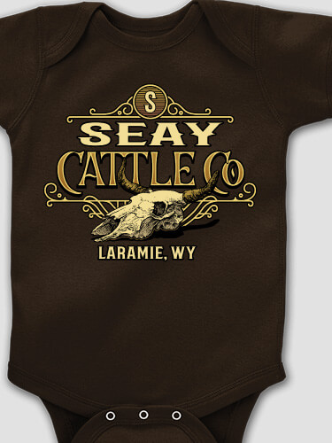 Cattle Company Dark Chocolate Baby Bodysuit