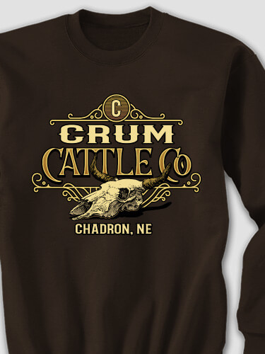 Cattle Company Dark Chocolate Adult Sweatshirt