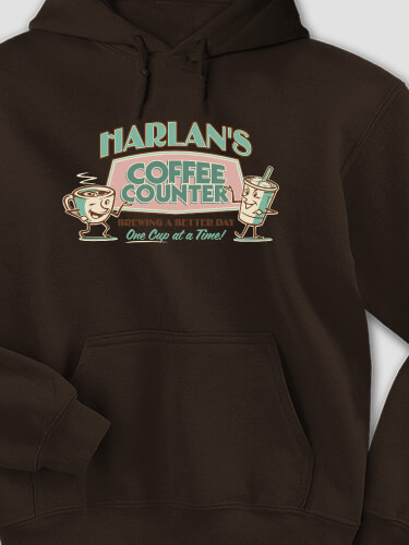 Coffee Counter Dark Chocolate Adult Hooded Sweatshirt