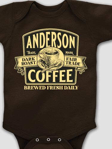 Coffee Dark Chocolate Baby Bodysuit