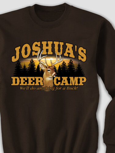 Deer Camp Dark Chocolate Adult Sweatshirt
