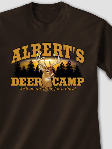 Deer Camp Dark Chocolate Adult T-Shirt