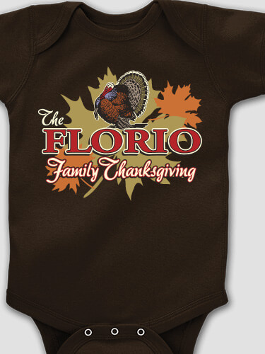 Family Thanksgiving Dark Chocolate Baby Bodysuit