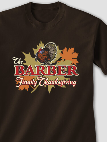 Family Thanksgiving Dark Chocolate Adult T-Shirt