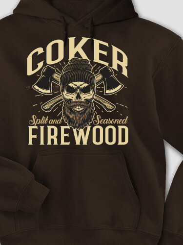 Firewood Dark Chocolate Adult Hooded Sweatshirt