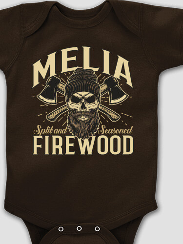 Firewood Dark Chocolate Baby Bodysuit