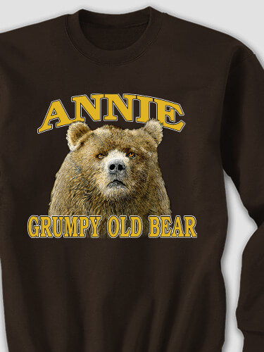 Grumpy Old Bear Dark Chocolate Adult Sweatshirt