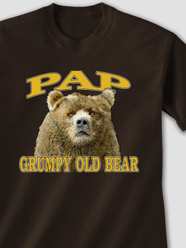 Grumpy Old Bear Dark Chocolate Adult T-Shirt
