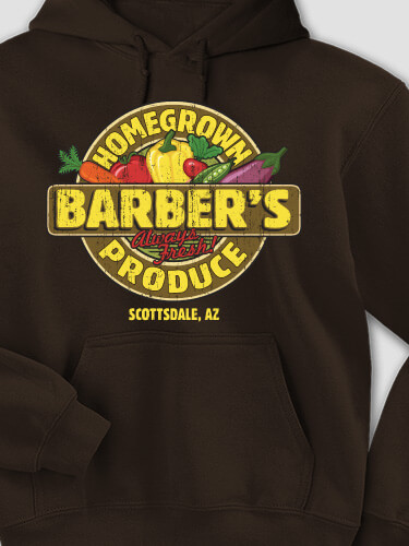 Homegrown Produce Dark Chocolate Adult Hooded Sweatshirt