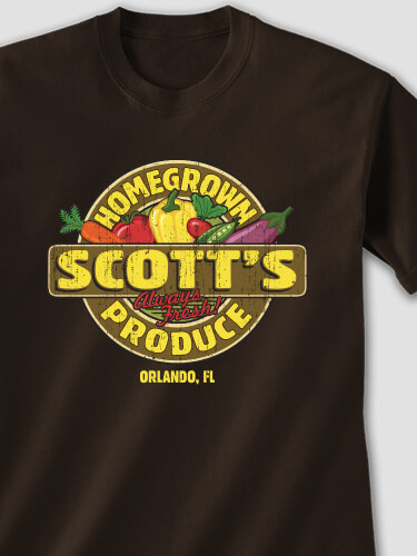 Homegrown Produce Dark Chocolate Adult T-Shirt