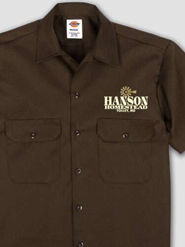 Homestead Dark Chocolate Embroidered Work Shirt