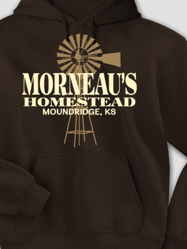 Homestead Dark Chocolate Adult Hooded Sweatshirt