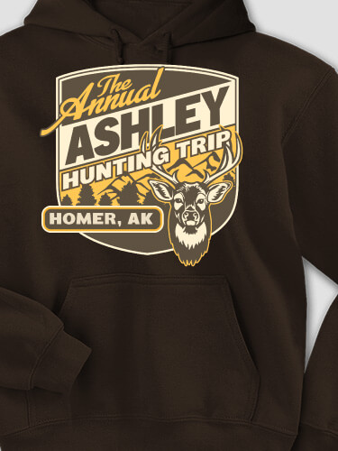 Hunting Trip Dark Chocolate Adult Hooded Sweatshirt