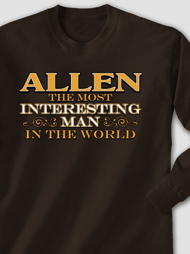 Interesting Man Dark Chocolate Adult Long Sleeve