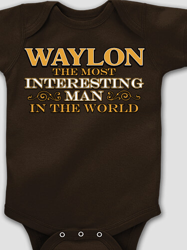 Interesting Man Dark Chocolate Baby Bodysuit